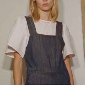 Permanent Vacation White Blouse short puff sleeves